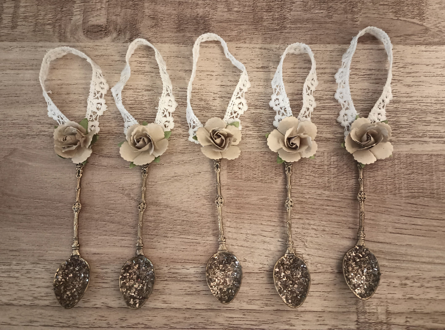 Miniature Vintage Spoon Set Tree Ornaments- Repurposed